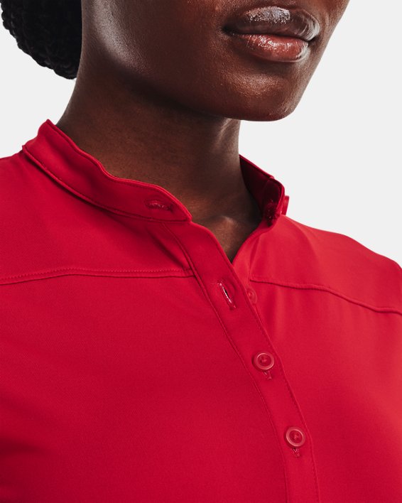 Women's UA Performance Polo, Red, pdpMainDesktop image number 3